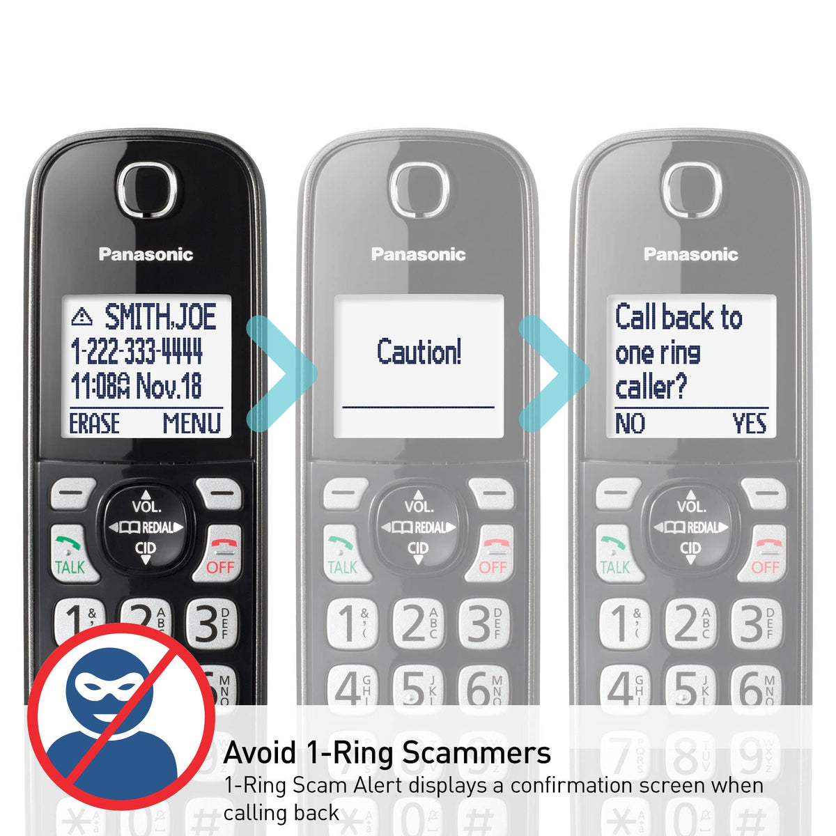Cordless Phone with Answering Machine, 3 Handset D649261