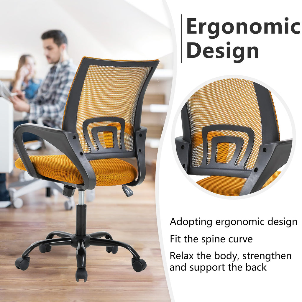Office Chair with Lumbar Support, Adjustable Height W809