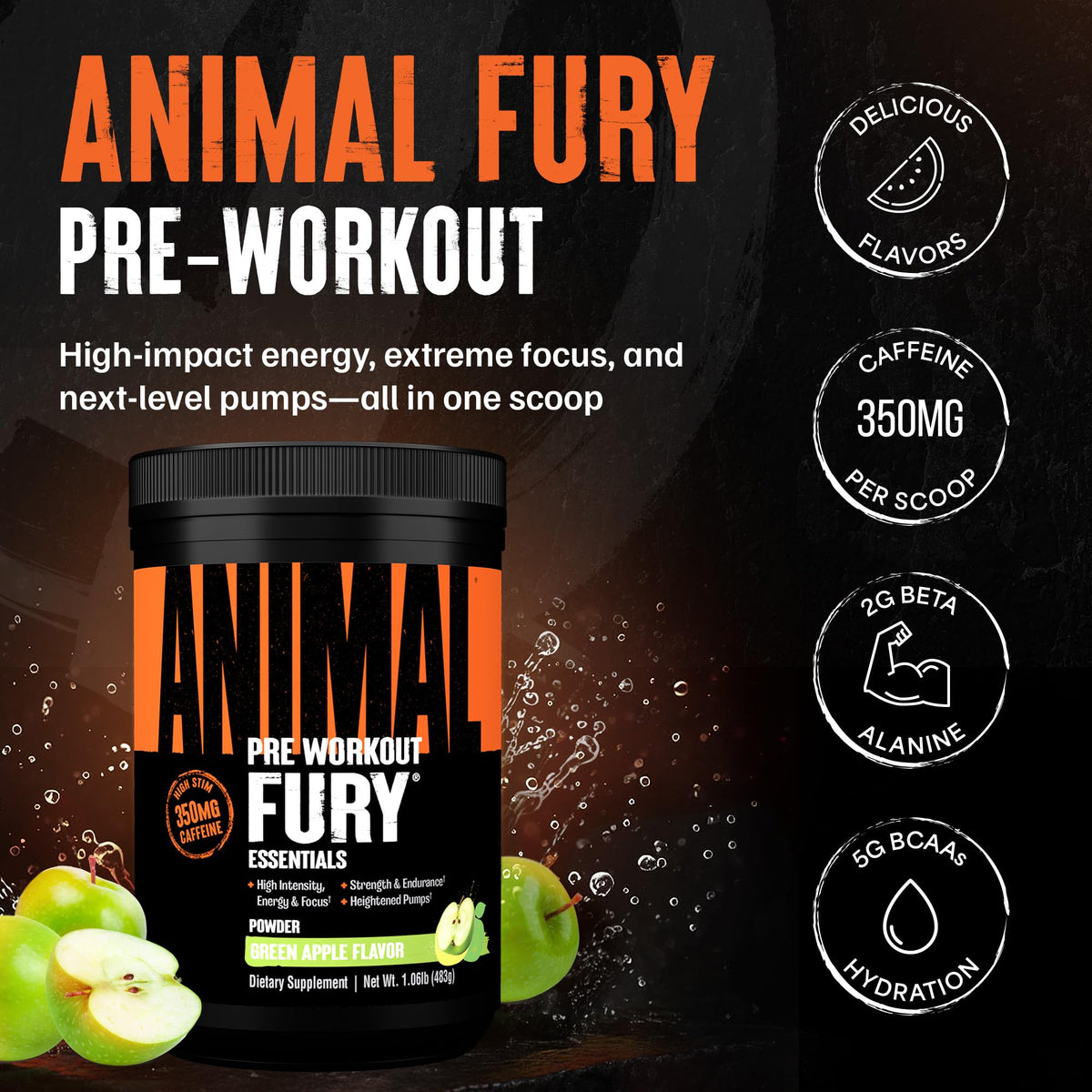 Green Apple Pre Workout Powder 20 Serving P857083